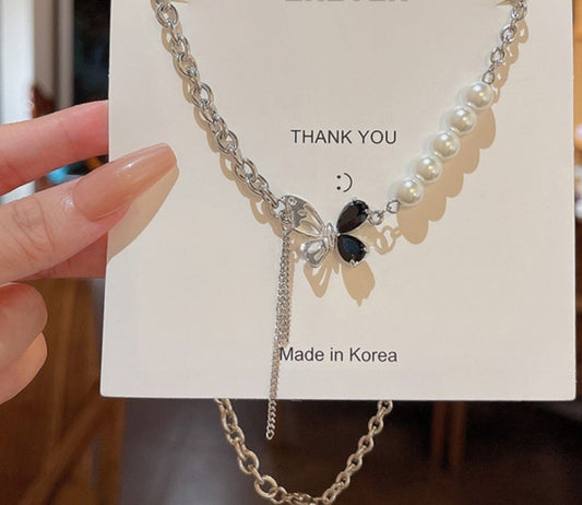 Butterfly Pearl Necklace