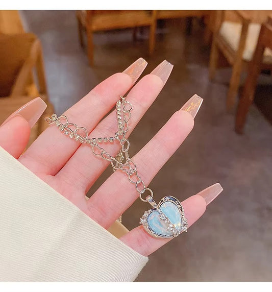 Frosted Heart Necklace