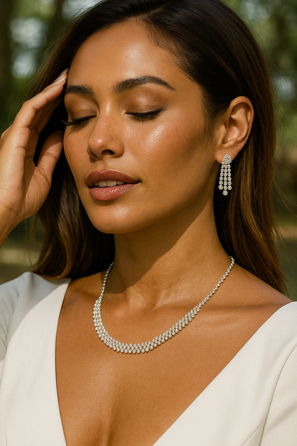 Crystal Fleur Necklace