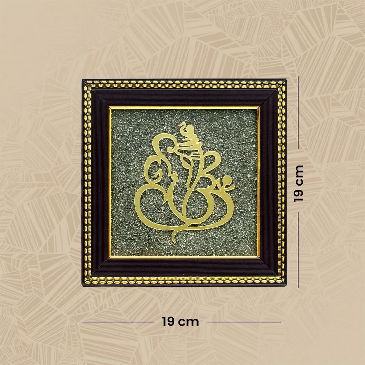 🪔 Ganesh Ji on Raw Pyrite Frame