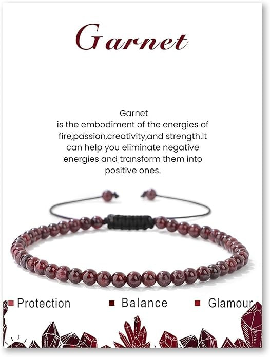 ❤️‍🔥 Garnet Adjustable Anklet