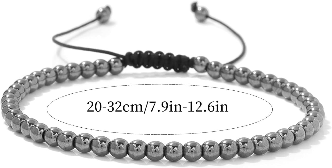 ⚫ Hematite Adjustable Anklet | Stone of Grounding, Focus & Protection