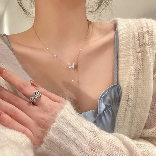 Minimal Butterfly Necklace