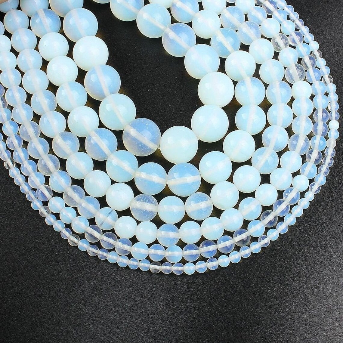 🌙 Opalite Gemstone Beads Strand