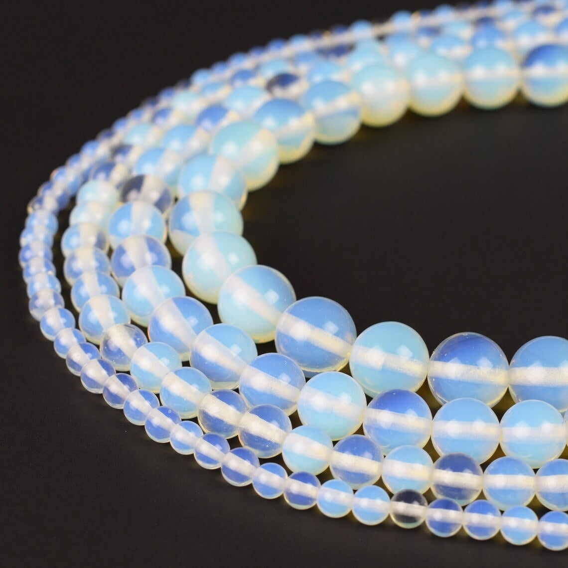 🌙 Opalite Gemstone Beads Strand