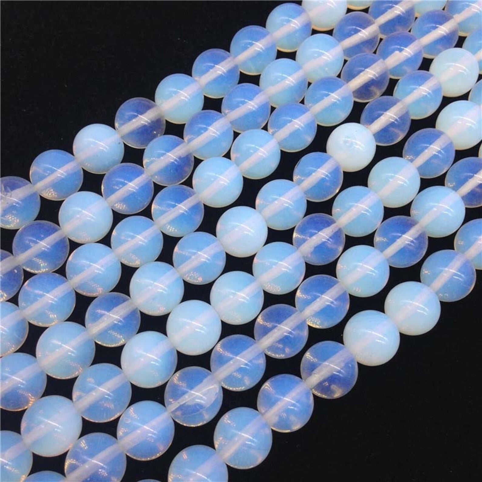 🌙 Opalite Gemstone Beads Strand