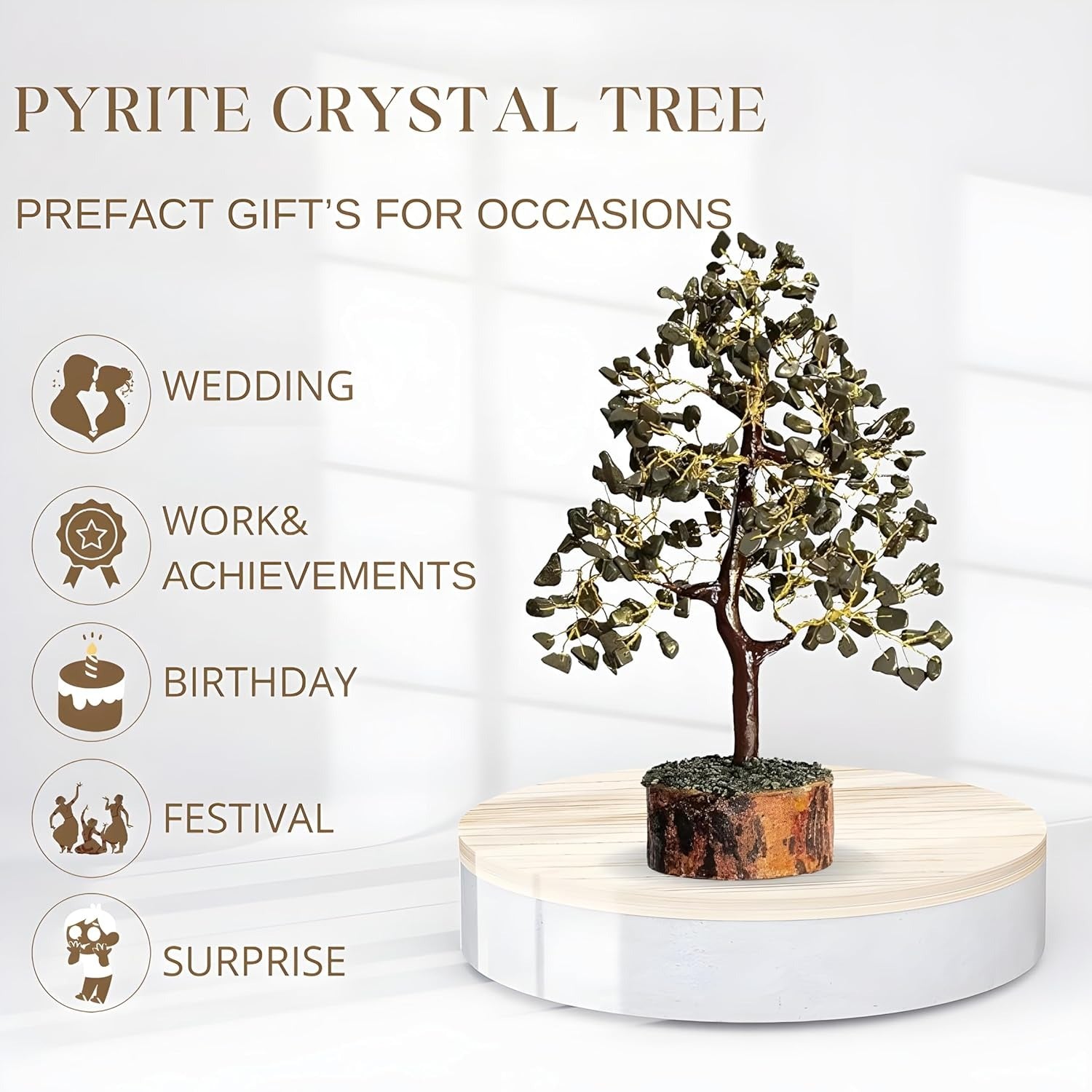 ✨ Pyrite Crystal Tree