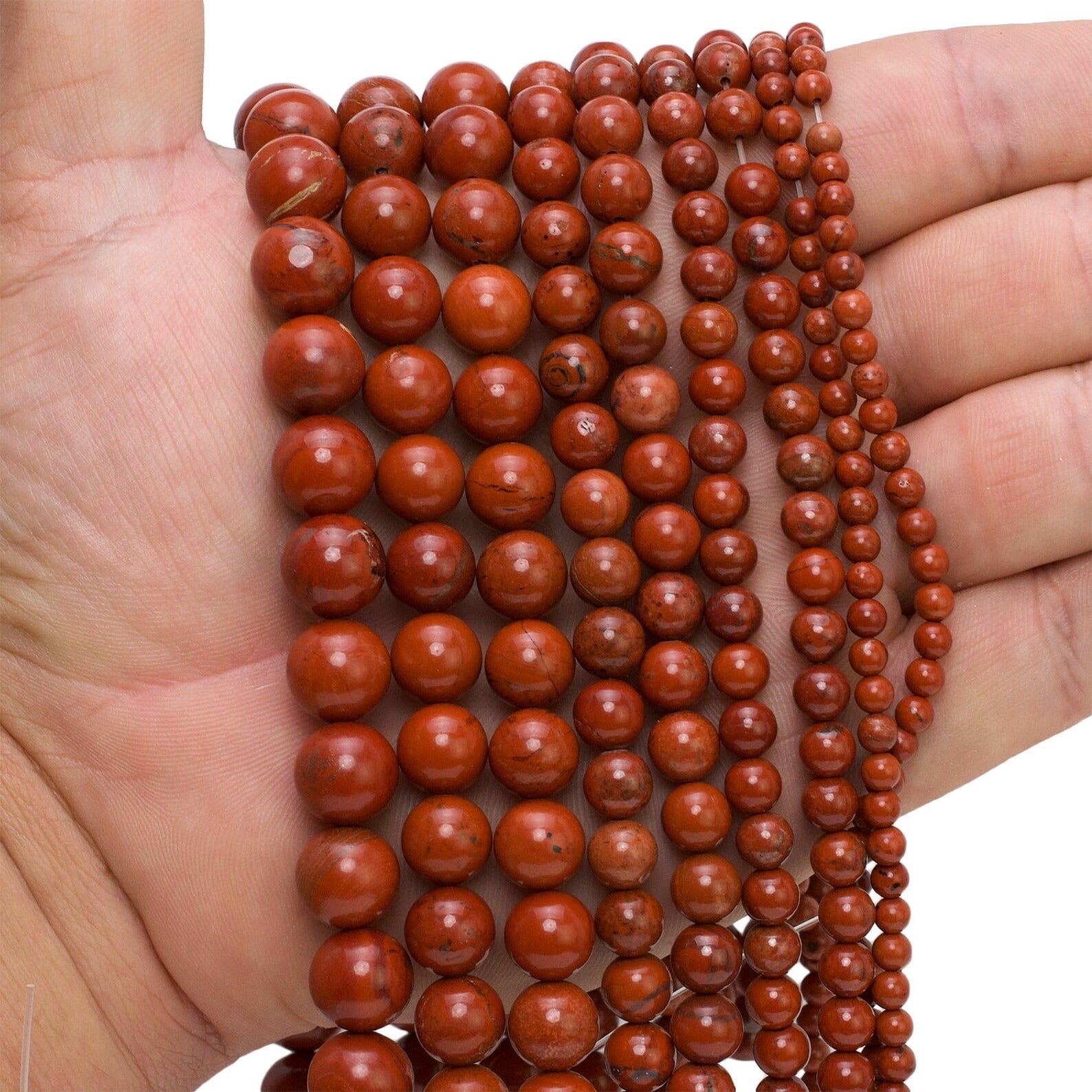 ❤️ Red Jasper Beads Strand