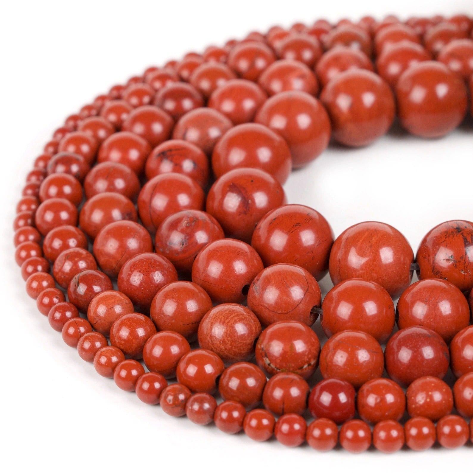 ❤️ Red Jasper Beads Strand