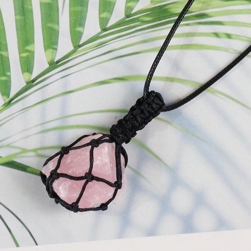 🌸💖 Rose Quartz Crystal Pendants