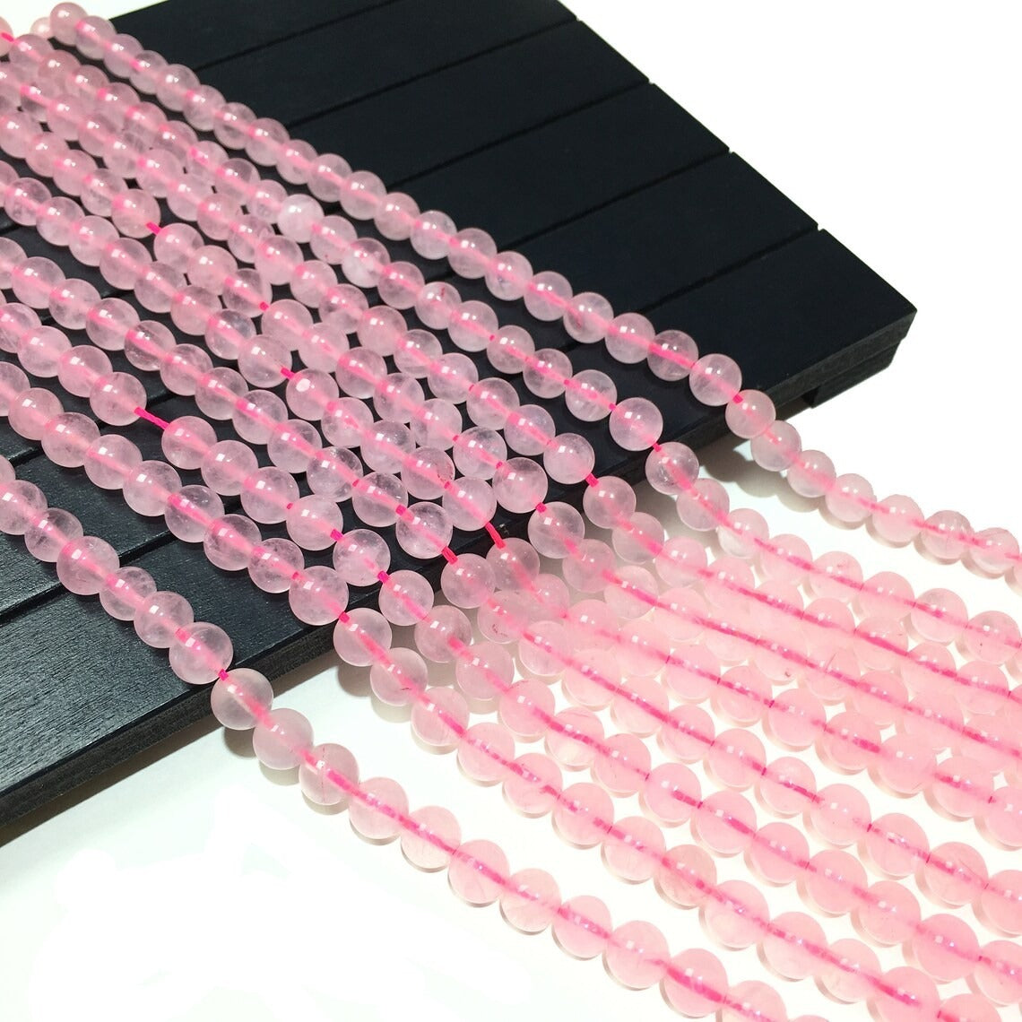 🌸 Rose Quartz Gemstone Beads Strand