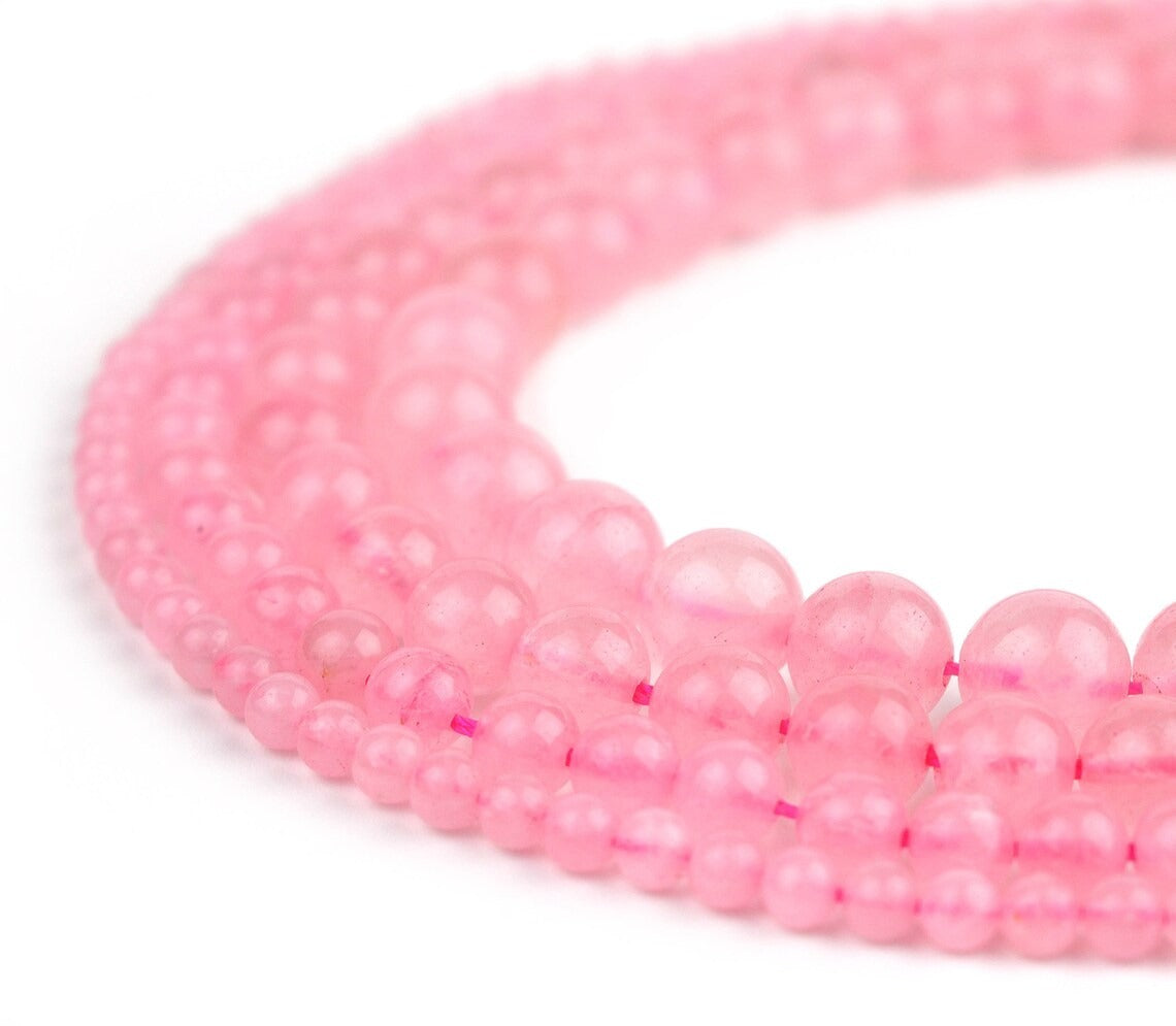 🌸 Rose Quartz Gemstone Beads Strand