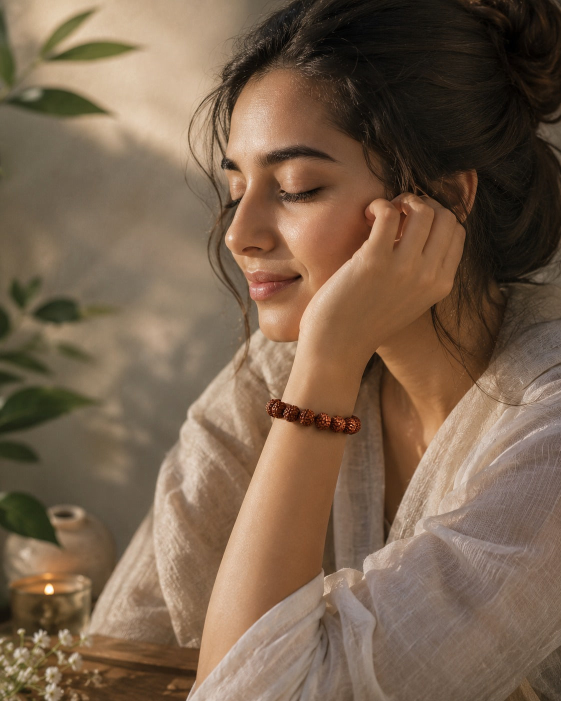 🕉️ 5 Mukhi Rudraksha Bracelet | Spiritual Essence of Focus & Growth