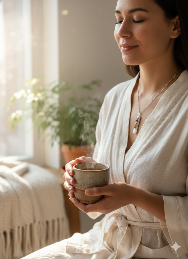 🌙 Selenite Chakra Healing Pendant  Energy Cleansing & Balance