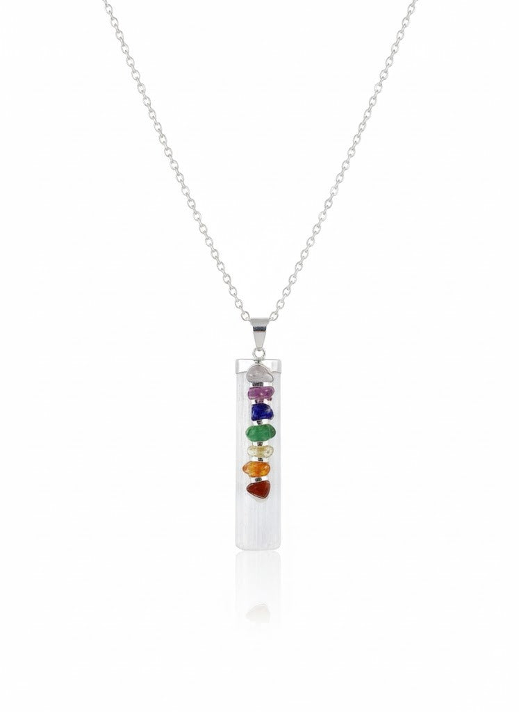 🌙 Selenite Chakra Healing Pendant  Energy Cleansing & Balance
