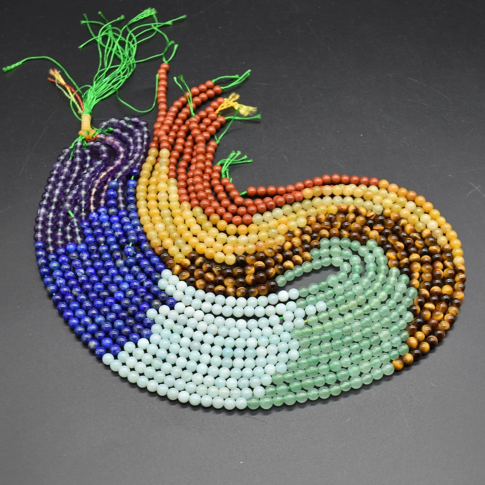 🌈 Seven Chakra Gemstone Beads Strand