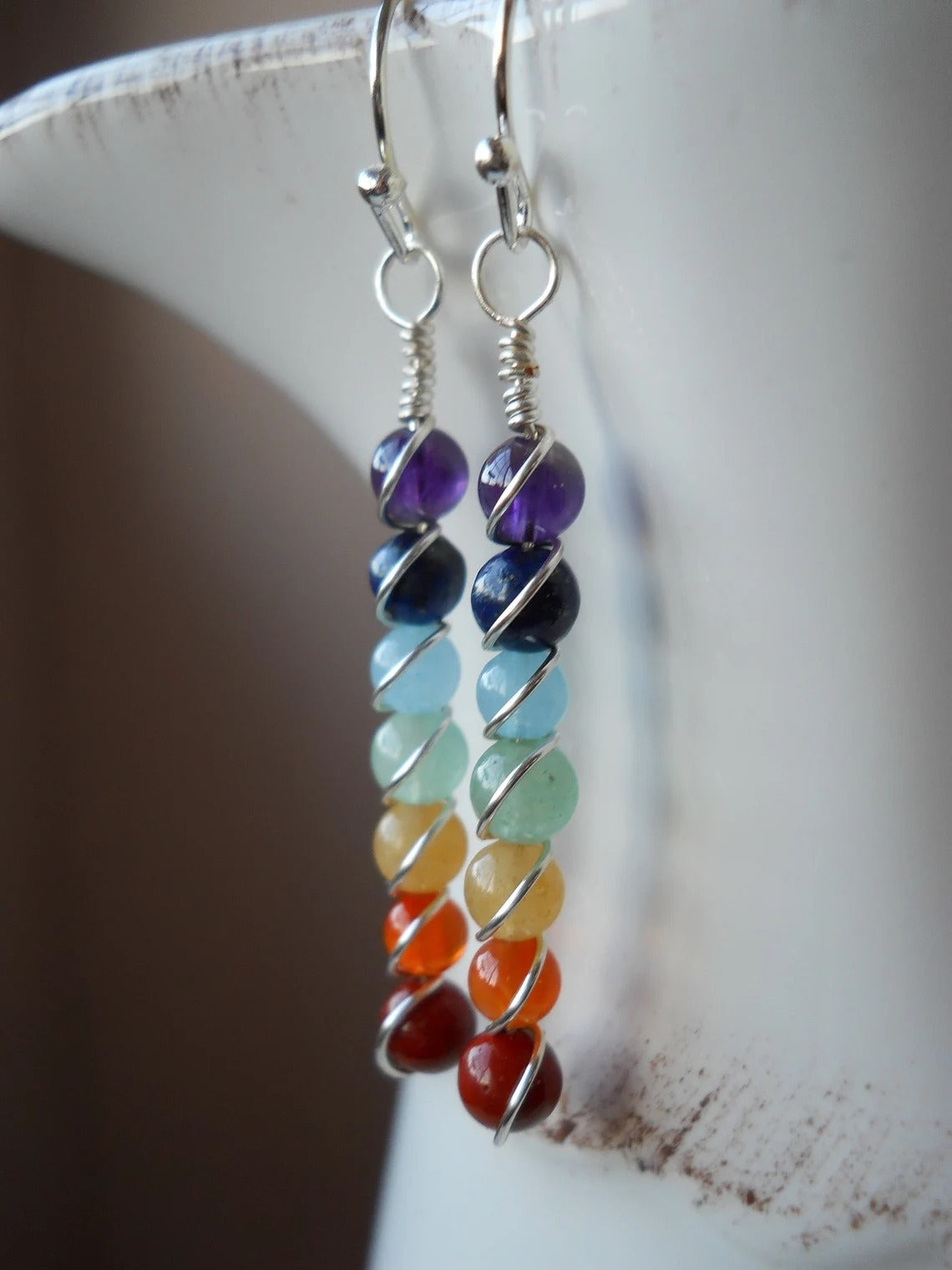 🌈 Seven Chakra Bead Healing Pendant  Energy Balance & Spiritual Wellness