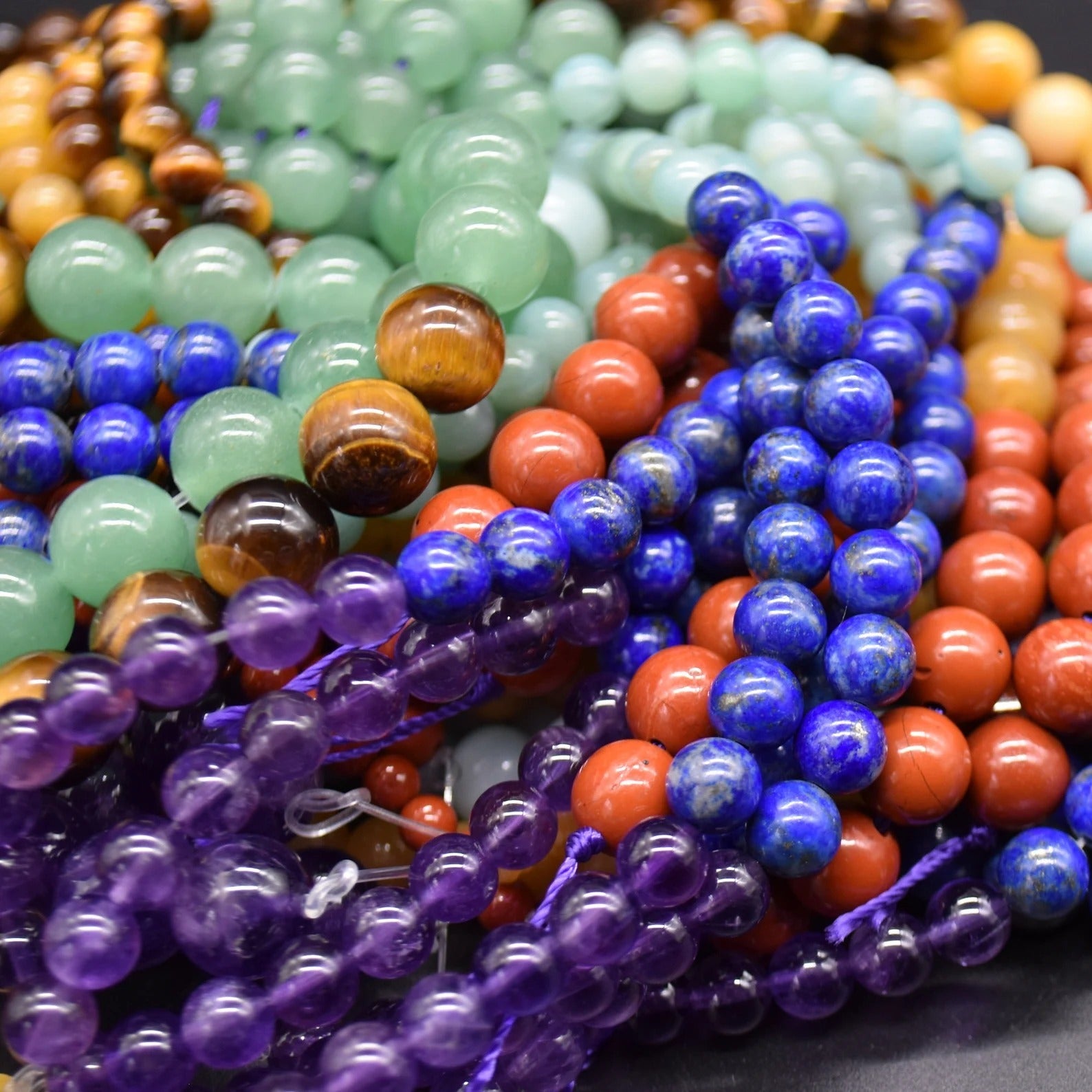 🌈 Seven Chakra Gemstone Beads Strand