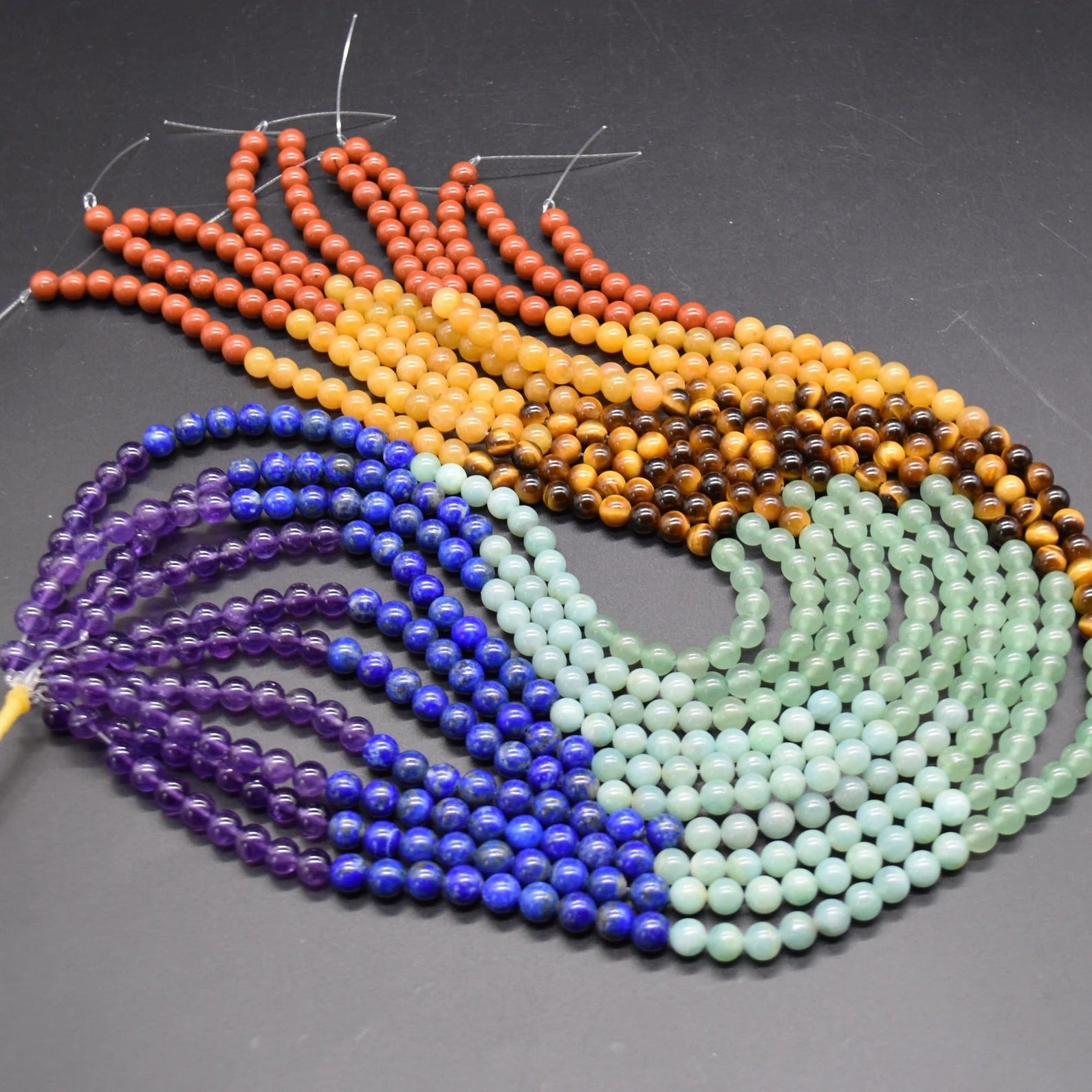 🌈 Seven Chakra Gemstone Beads Strand