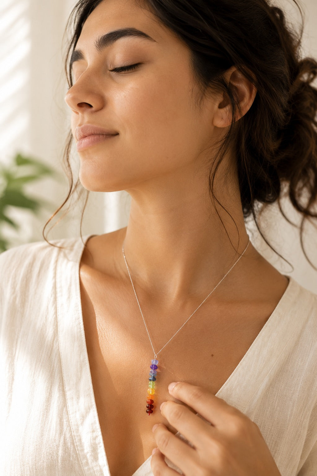 🌈 Seven Chakra Healing Pendant  Energy Balance & Spiritual Wellness