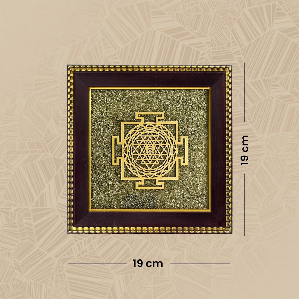 ✨ Shree Yantra on Raw Pyrite Frame