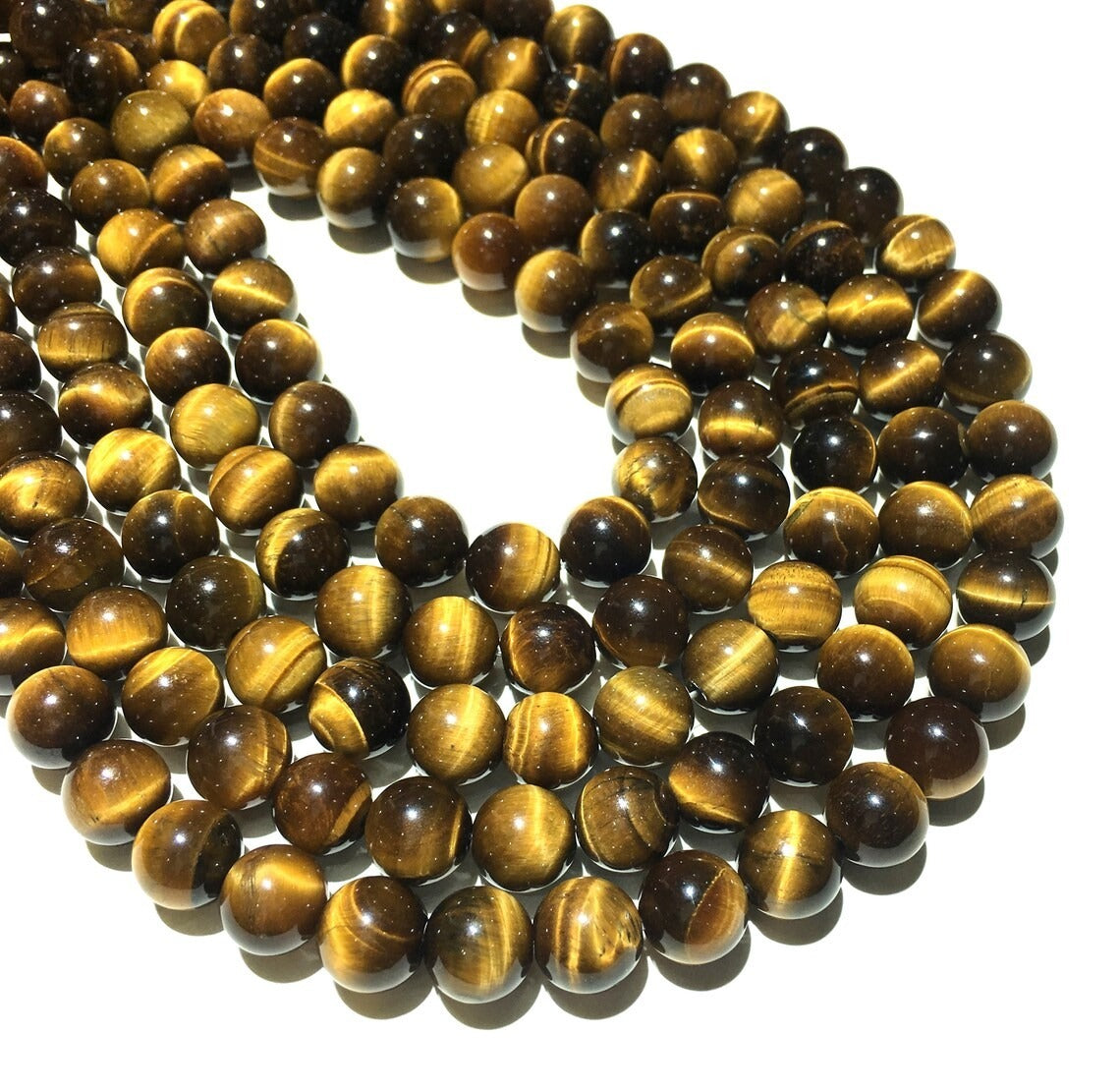 🐯 Tiger Eye Gemstone Beads Strand